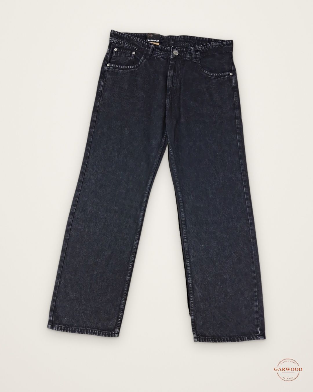 Black Ball Wash Baggy men's jeans
